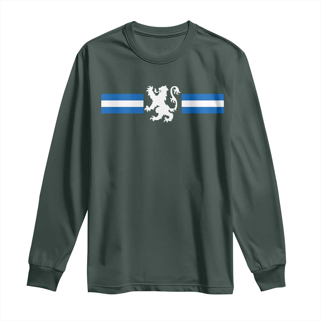 Scotland Lion Long Sleeve Shirt Retro Scottish Flag SCOT TS10 Dark Forest Green Print Your Wear