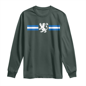 Scotland Lion Long Sleeve Shirt Retro Scottish Flag SCOT TS10 Dark Forest Green Print Your Wear