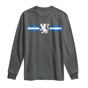 Scotland Lion Long Sleeve Shirt Retro Scottish Flag SCOT TS10 Dark Heather Print Your Wear
