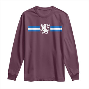 Scotland Lion Long Sleeve Shirt Retro Scottish Flag SCOT TS10 Maroon Print Your Wear