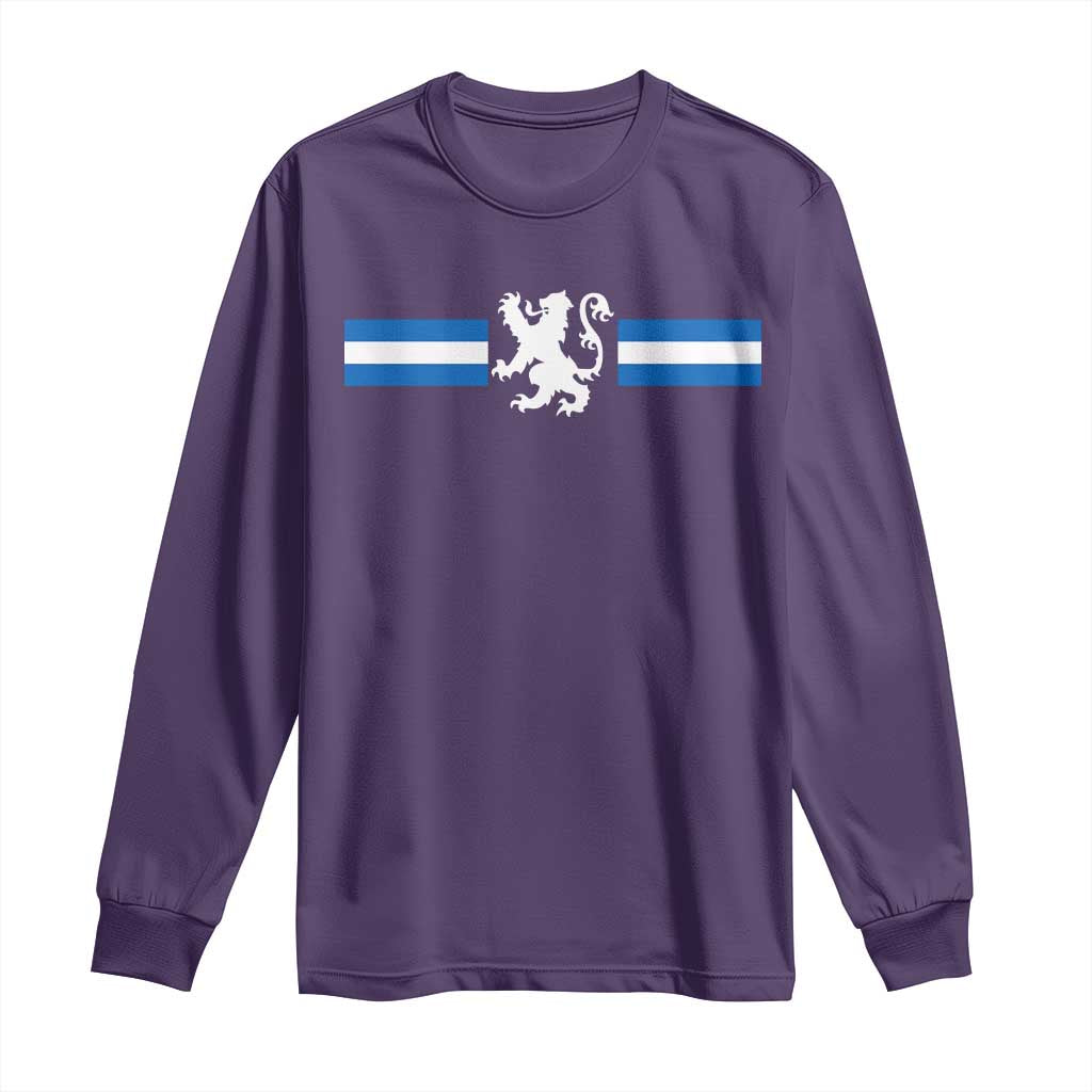 Scotland Lion Long Sleeve Shirt Retro Scottish Flag SCOT TS10 Purple Print Your Wear