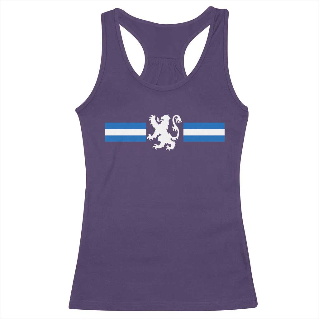 Scotland Lion Racerback Tank Top Retro Scottish Flag SCOT TS10 Purple Print Your Wear