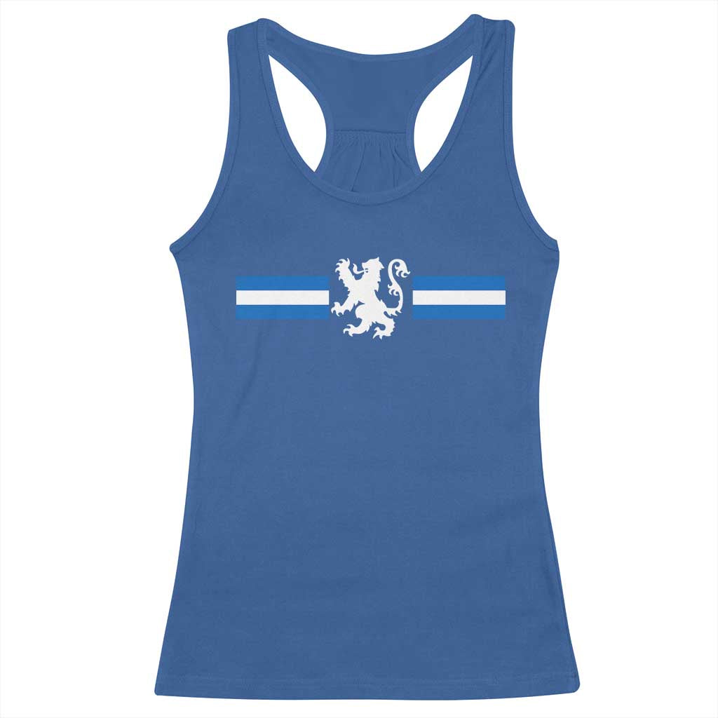 Scotland Lion Racerback Tank Top Retro Scottish Flag SCOT TS10 Royal Blue Print Your Wear