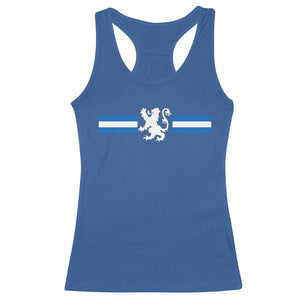 Scotland Lion Racerback Tank Top Retro Scottish Flag SCOT TS10 Royal Blue Print Your Wear