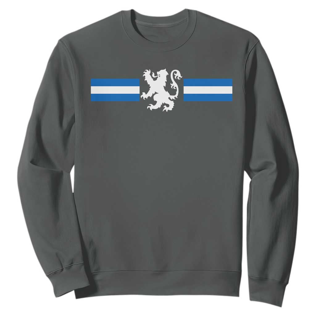 Scotland Lion Sweatshirt Retro Scottish Flag SCOT TS10 Dark Heather Print Your Wear