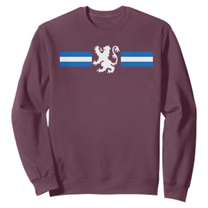 Scotland Lion Sweatshirt Retro Scottish Flag SCOT TS10 Maroon Print Your Wear