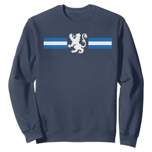 Scotland Lion Sweatshirt Retro Scottish Flag SCOT TS10 Navy Print Your Wear