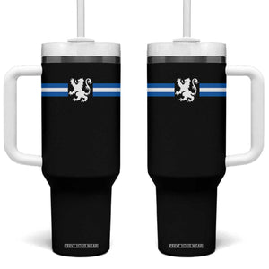 Scotland Lion Tumbler With Handle Retro Scottish Flag SCOT TS10 One Size: 40 oz Black Print Your Wear