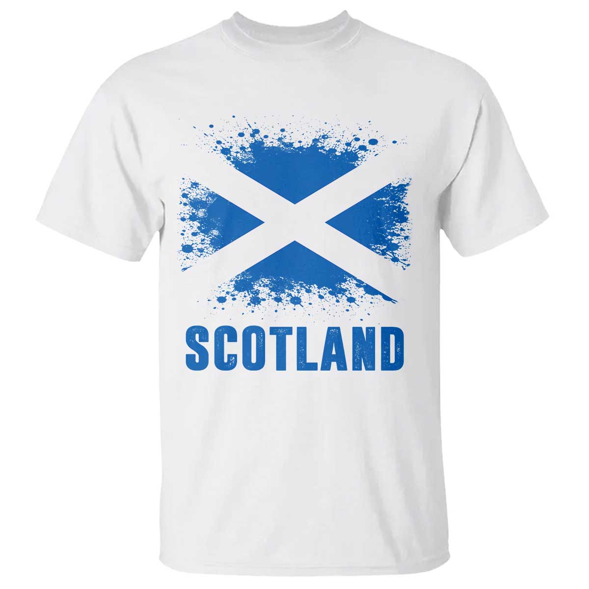 Scotland T Shirt Retro Vintage Watercolors Sport Scottish Flag SCOT TS10 White Print Your Wear