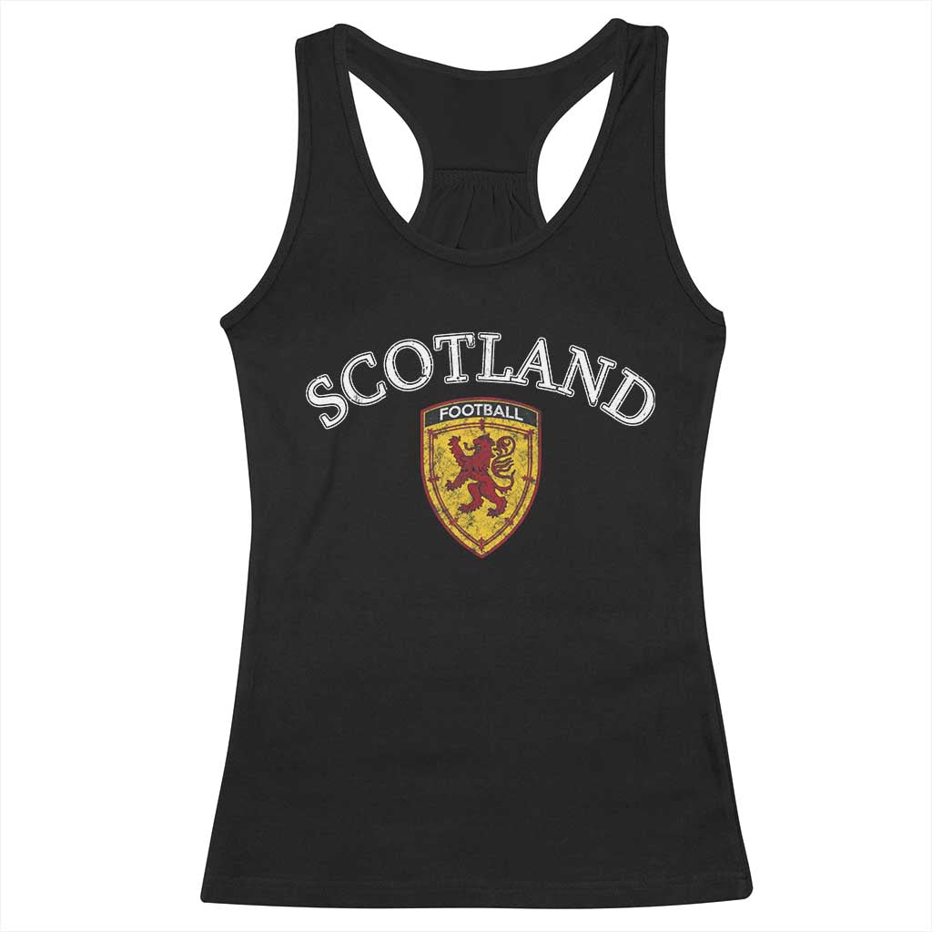 Scotland Soccer Racerback Tank Top Scottish Rampant Lion Scotland Coat of Arms Banner Football Fan TS10 Black Print Your Wear