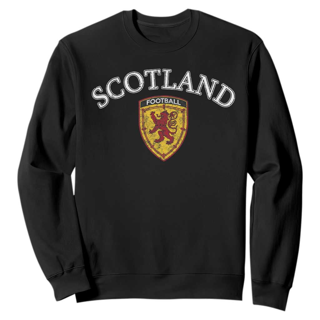 Scotland Soccer Sweatshirt Scottish Rampant Lion Scotland Coat of Arms Banner Football Fan TS10 Black Print Your Wear