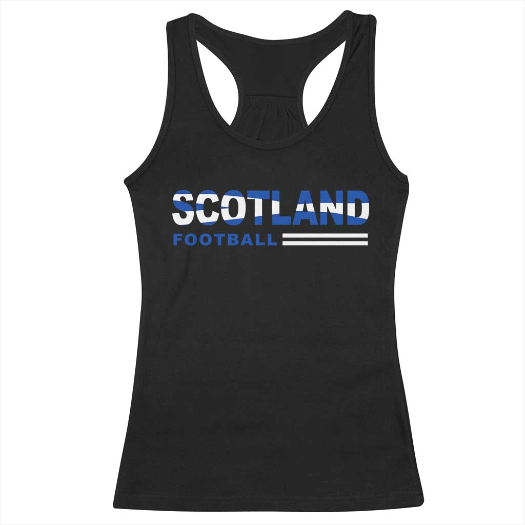 Scotland Football Pride Racerback Tank Top Scottish Flag Soccer Fan National Team Fans TS10 Black Print Your Wear