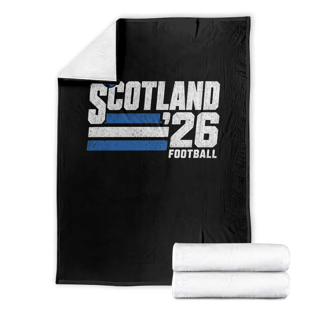 Scotland Football Fan Throw Blanket Scottish Soccer Supporter Scottish Flag 2026 TS10 Black Print Your Wear