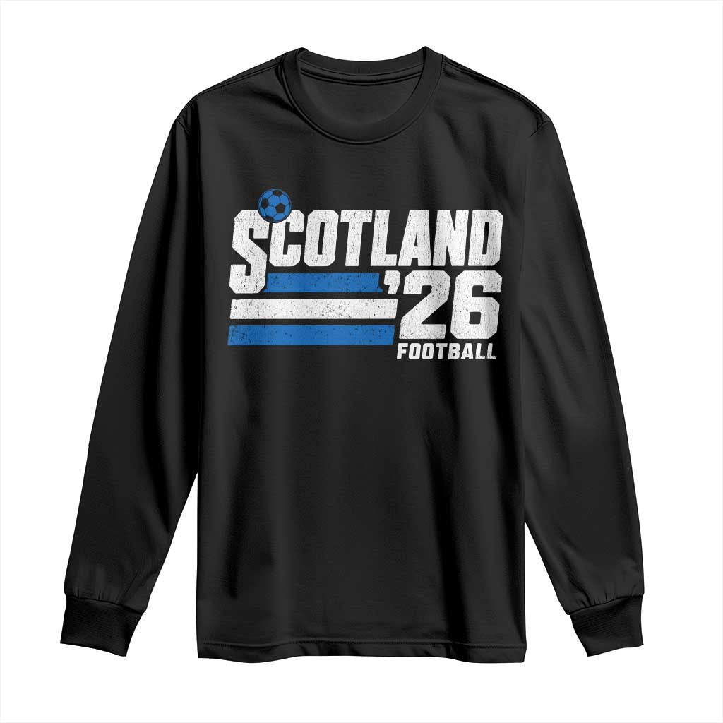 Scotland Football Fan Long Sleeve Shirt Scottish Soccer Supporter Scottish Flag 2026 TS10 Black Print Your Wear