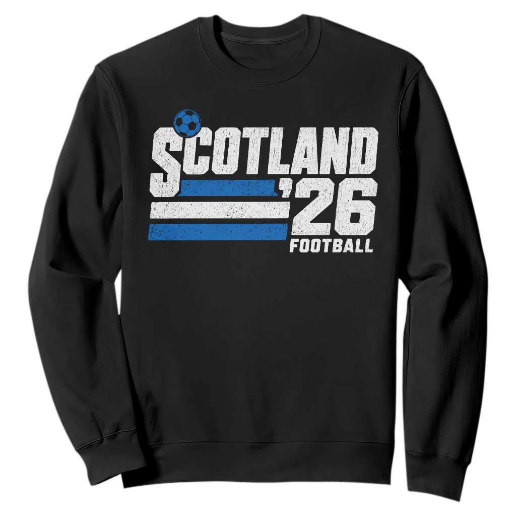 Scotland Football Fan Sweatshirt Scottish Soccer Supporter Scottish Flag 2026 TS10 Black Print Your Wear