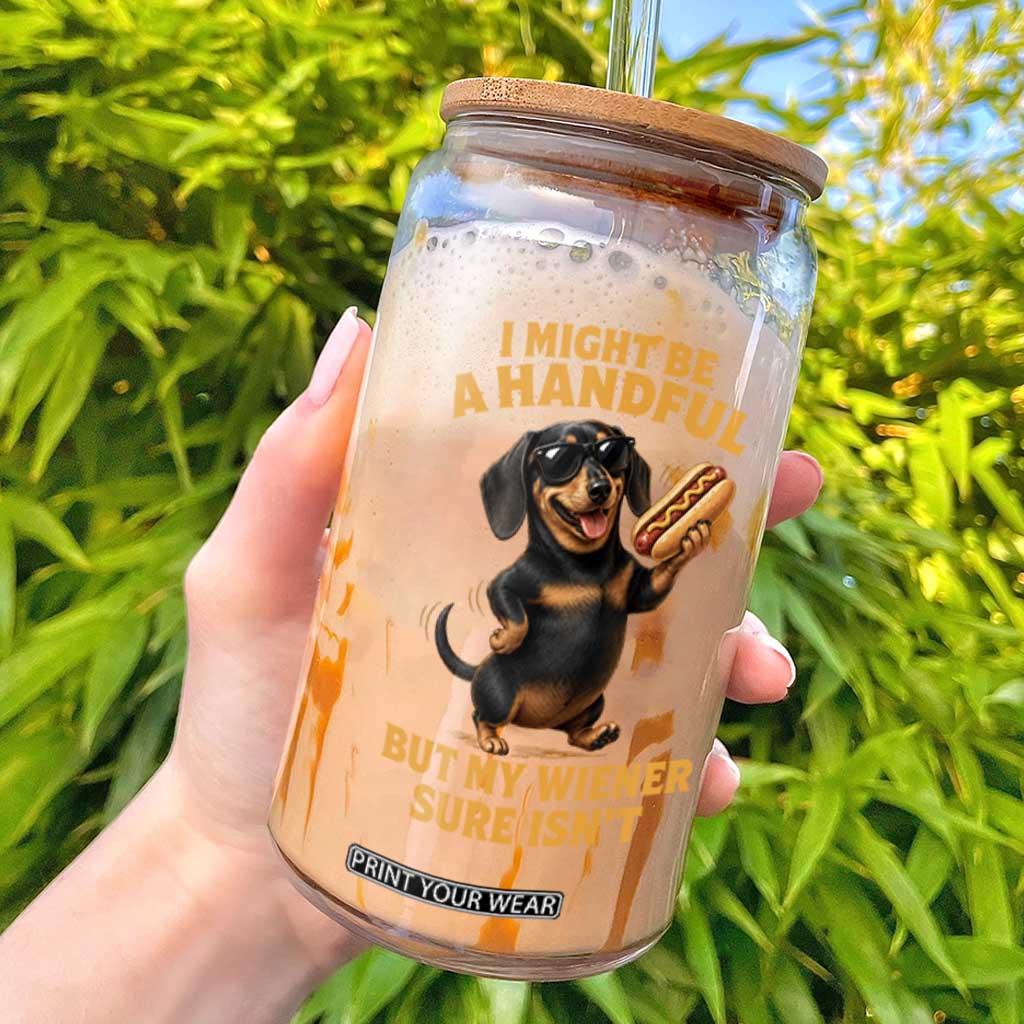 Funny Embarrassing Dachshund Glass Can Wiener Hot Dog Pun Crude Cringey Inappropriate Humor TS10 Black Print Your Wear