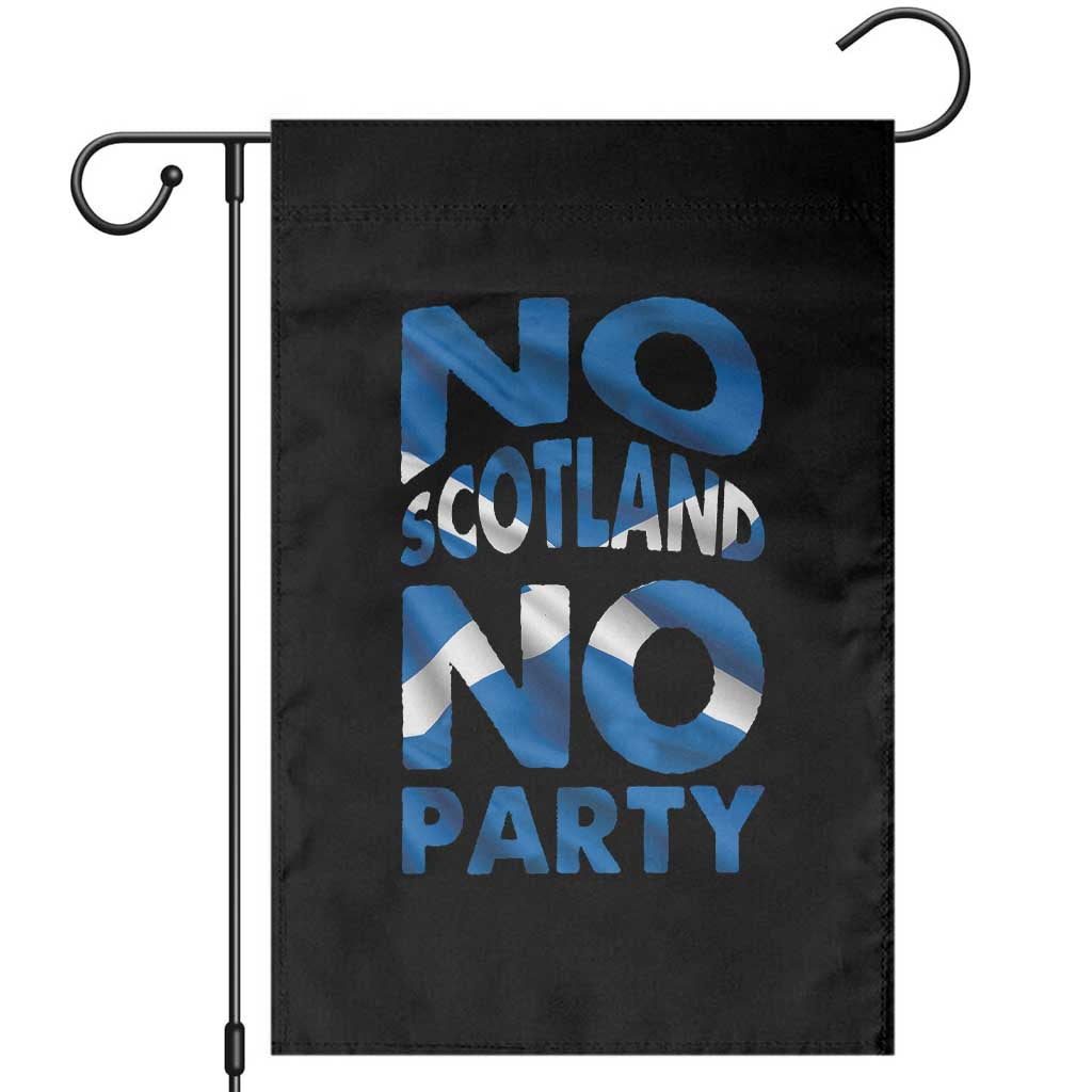No Scotland No Party Scottish Garden Flag Retro Scottish Banner Fan Scotland Flag TS10 Black Print Your Wear