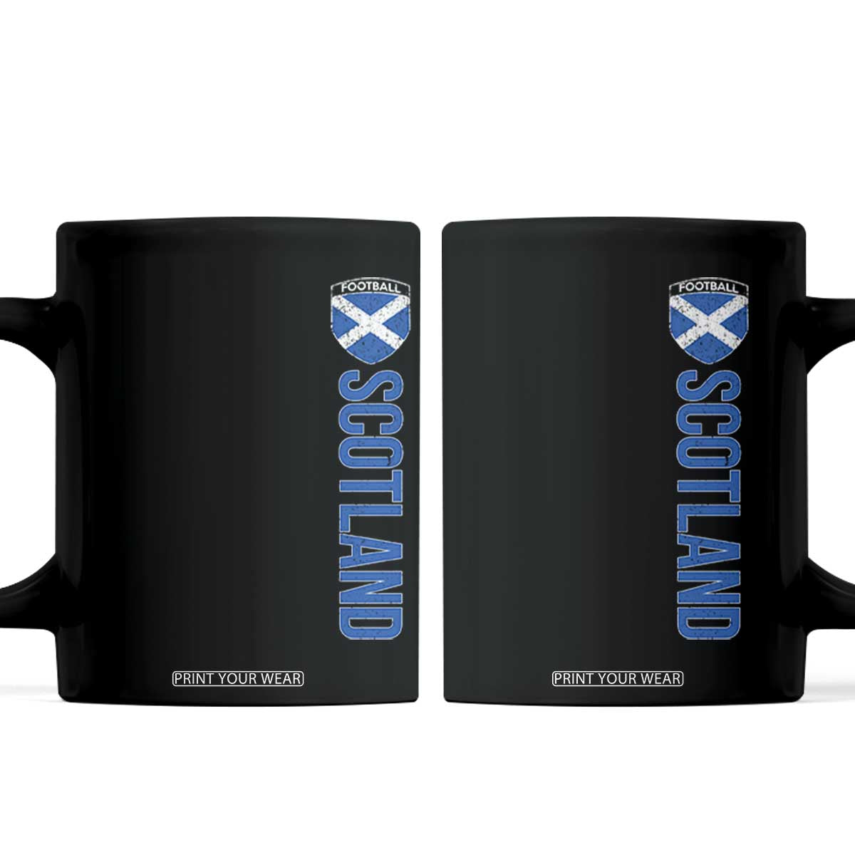 Scotland Soccer Coffee Mug Vintage SCOT Scottish Flag Graphic Football Fan TS10 Black Print Your Wear