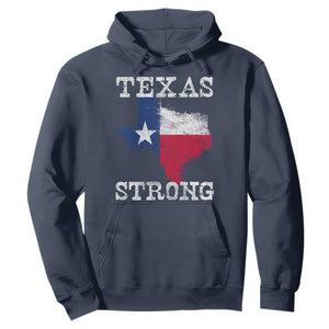 Strong Texas Hoodie Distressed Flag Texan Pride Flood Relief Disaster TS10 Navy Print Your Wear
