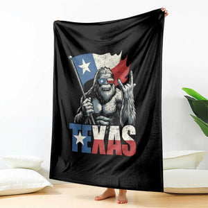 Bigfoot Texas Throw Blanket Sasquatch Loves Rock On Hand Texan Texas Flag TS10 Print Your Wear