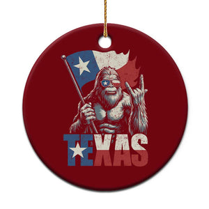Bigfoot Texas Ceramic Ornament Sasquatch Loves Rock On Hand Texan Texas Flag TS10 1pc Red Print Your Wear
