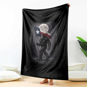 Bigfoot Texas Throw Blanket Forest Sasquatch Loves Rock On Hand Texas Flag TS10 Print Your Wear