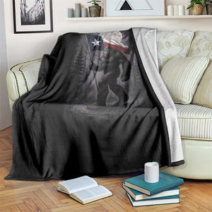 Bigfoot Texas Throw Blanket Forest Sasquatch Loves Rock On Hand Texas Flag TS10 Print Your Wear
