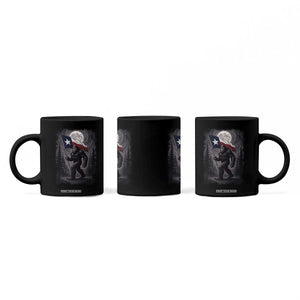 Bigfoot Texas Coffee Mug Forest Sasquatch Loves Rock On Hand Texas Flag TS10 Print Your Wear