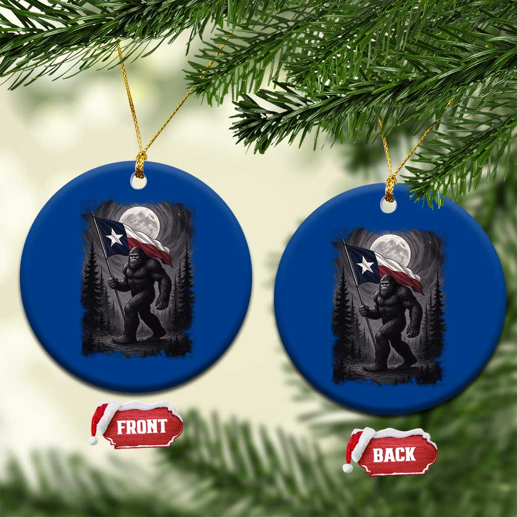Bigfoot Texas Ceramic Ornament Forest Sasquatch Loves Rock On Hand Texas Flag TS10 1pc Blue Print Your Wear