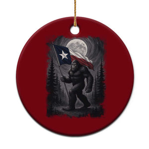 Bigfoot Texas Ceramic Ornament Forest Sasquatch Loves Rock On Hand Texas Flag TS10 1pc Red Print Your Wear