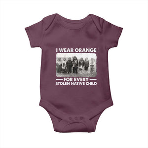 I Wear Orange For Every American Native Child Baby Onesie TS10 Maroon Print Your Wear