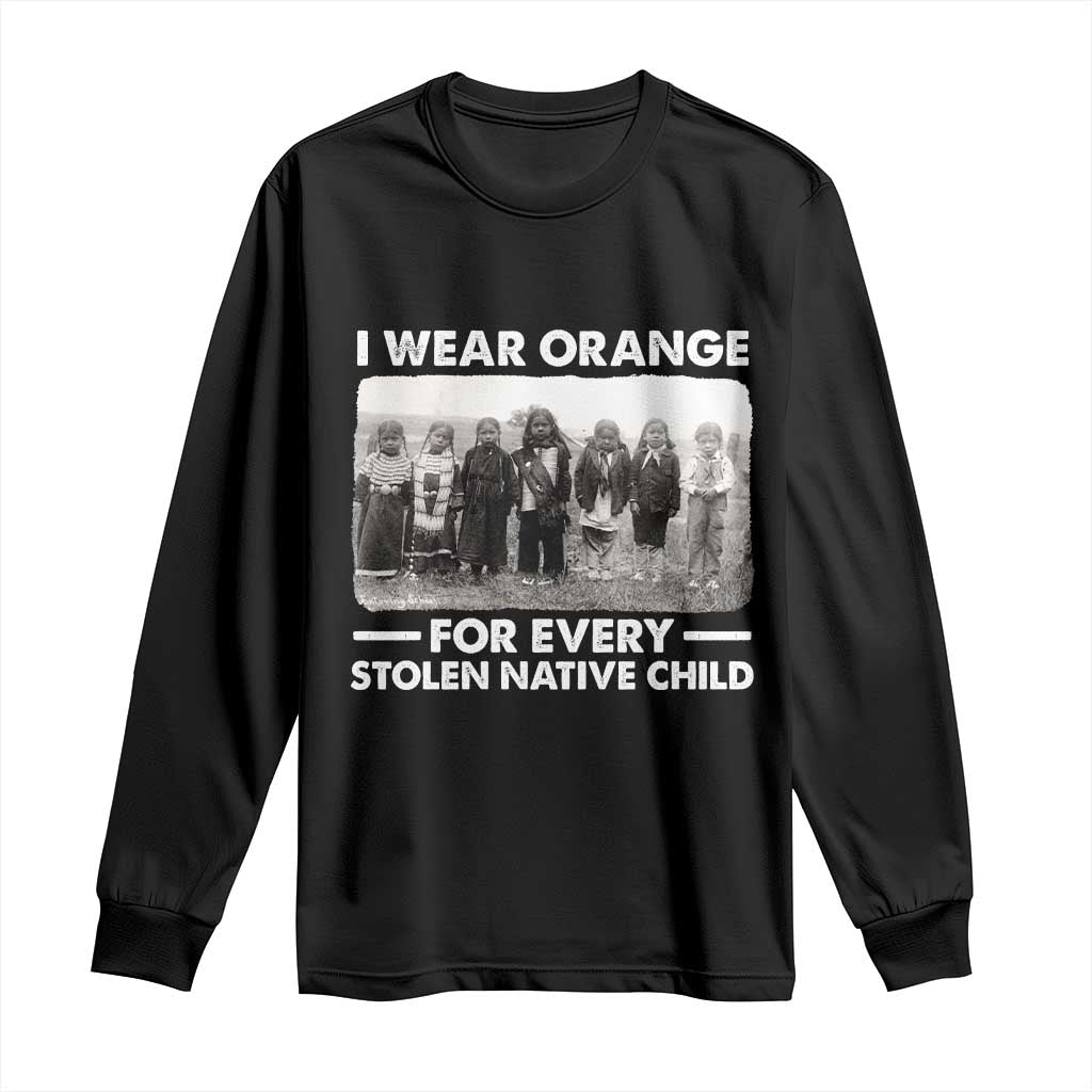I Wear Orange For Every American Native Child Long Sleeve Shirt TS10 Black Print Your Wear