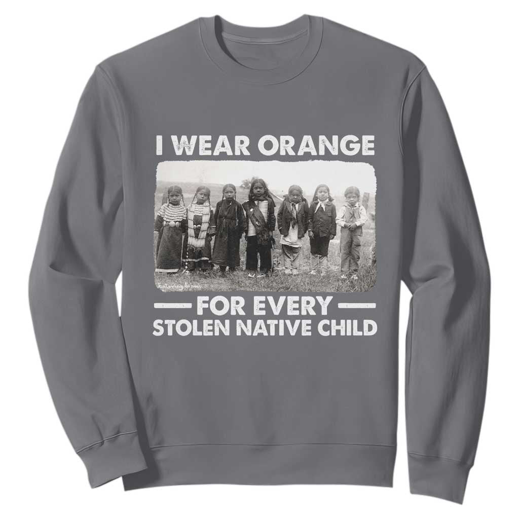 I Wear Orange For Every American Native Child Sweatshirt TS10 Charcoal Print Your Wear