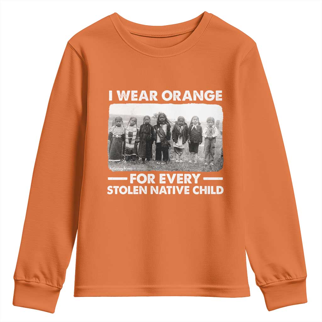 I Wear Orange For Every American Native Child Youth Sweatshirt TS10 Orange Print Your Wear