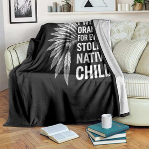I Wear Orange For Every Stolen Native Child Throw Blanket Orange Day TS10 Print Your Wear