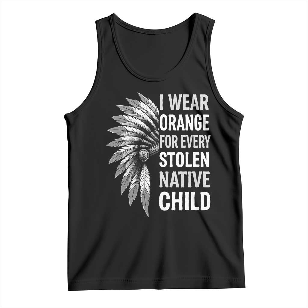 I Wear Orange For Every Stolen Native Child Tank Top Orange Day TS10 Black Print Your Wear