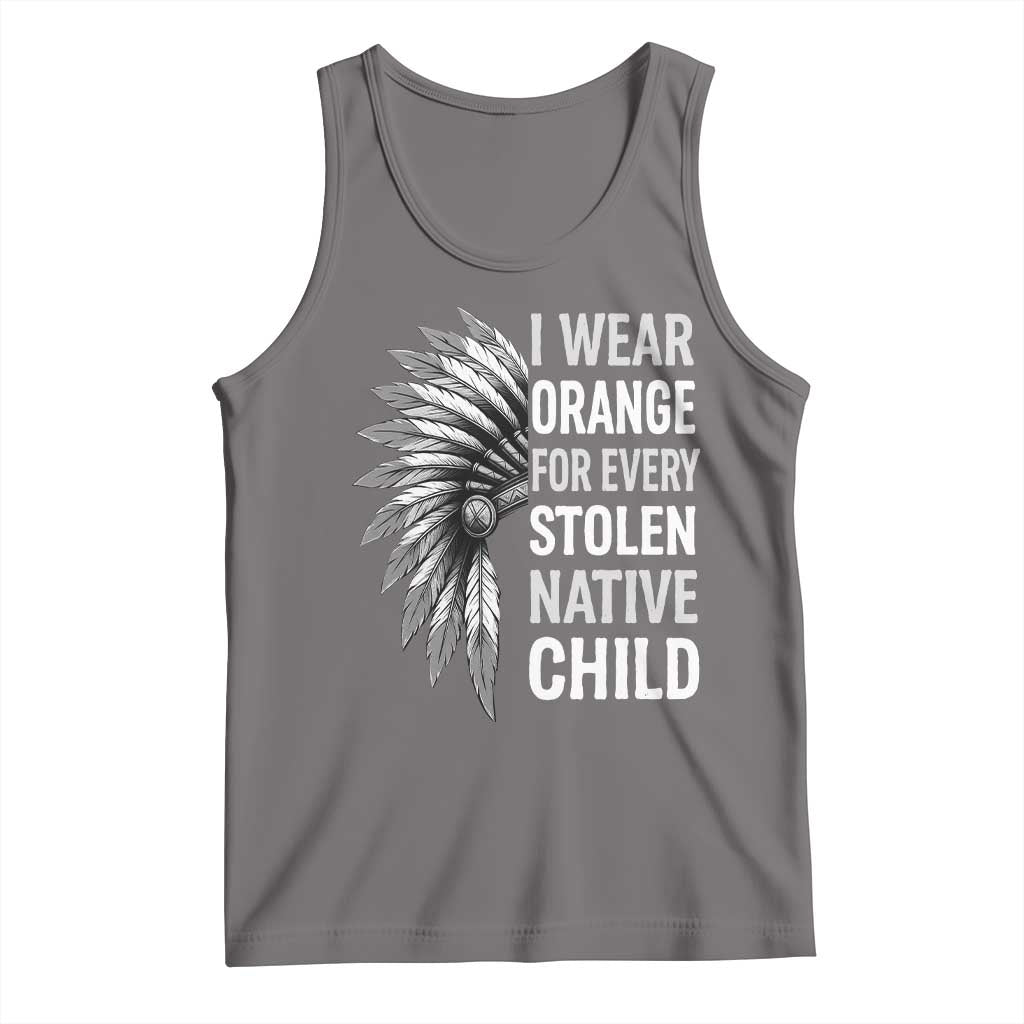 I Wear Orange For Every Stolen Native Child Tank Top Orange Day TS10 Deep Heather Print Your Wear