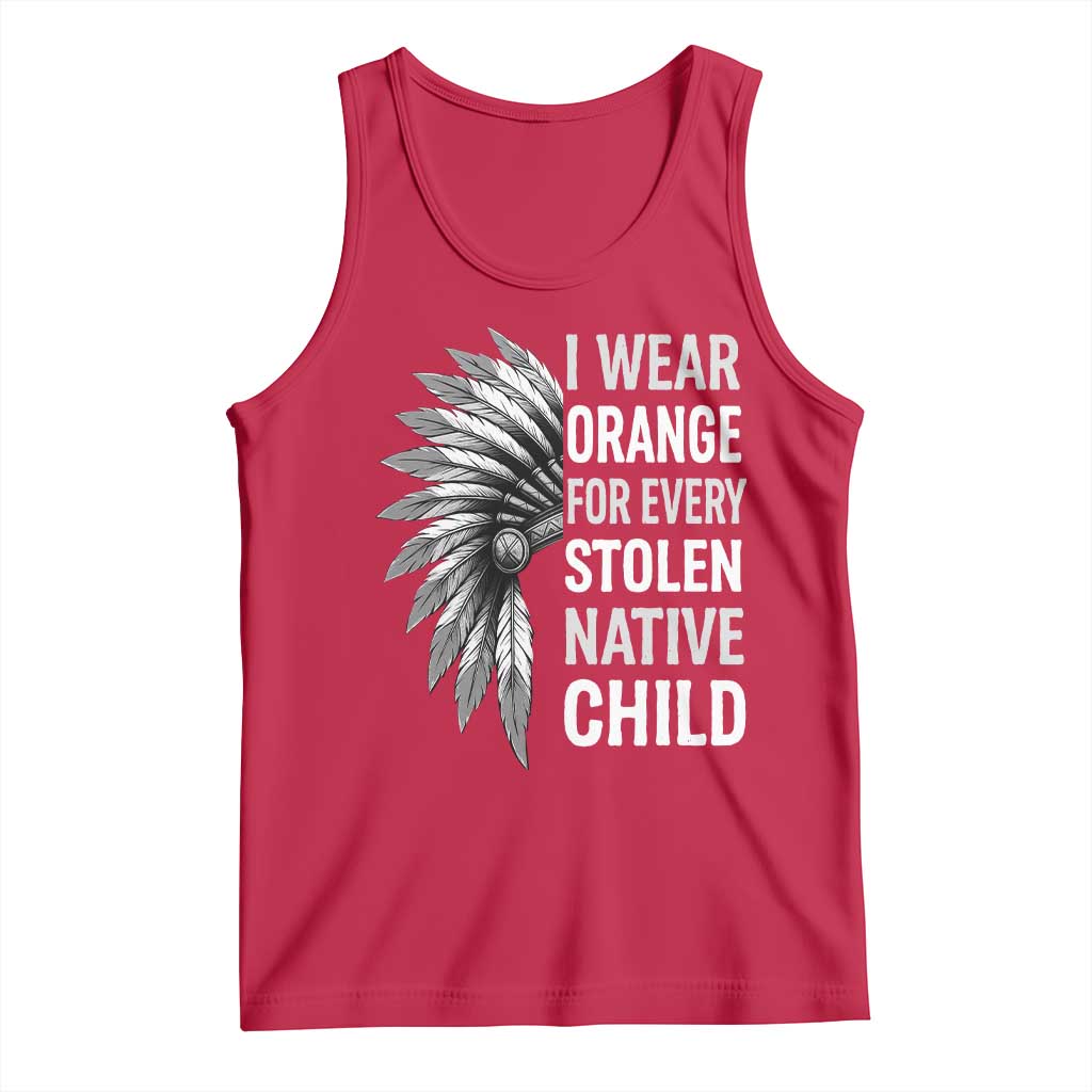 I Wear Orange For Every Stolen Native Child Tank Top Orange Day TS10 Red Print Your Wear