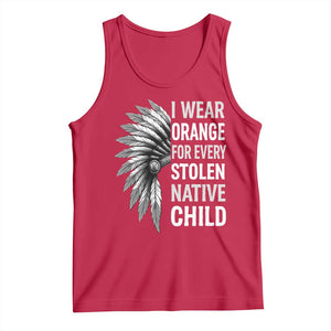 I Wear Orange For Every Stolen Native Child Tank Top Orange Day TS10 Red Print Your Wear