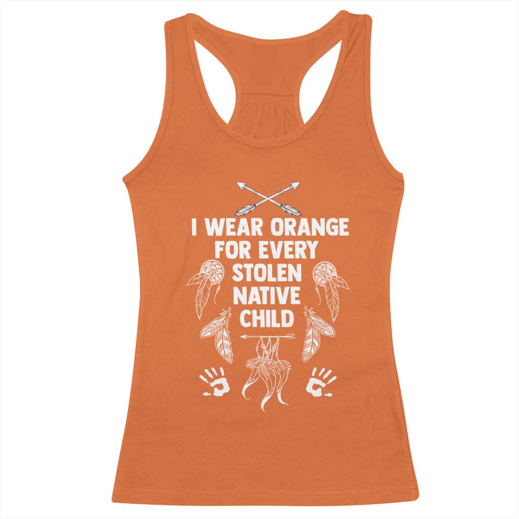 I Wear Orange For Every Stolen American Native Child Racerback Tank Top TS10 Orange Print Your Wear