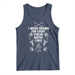 I Wear Orange For Every Stolen American Native Child Tank Top TS10 Navy Print Your Wear