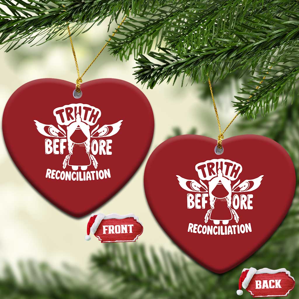 Native American Every Child Christmas Ornament Truth Before Reconciliation TS10 Heart Red Print Your Wear