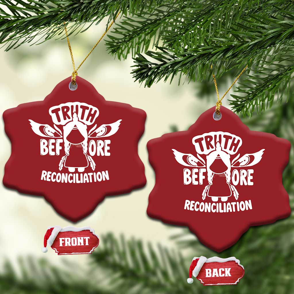 Native American Every Child Christmas Ornament Truth Before Reconciliation TS10 Snow Flake Red Print Your Wear