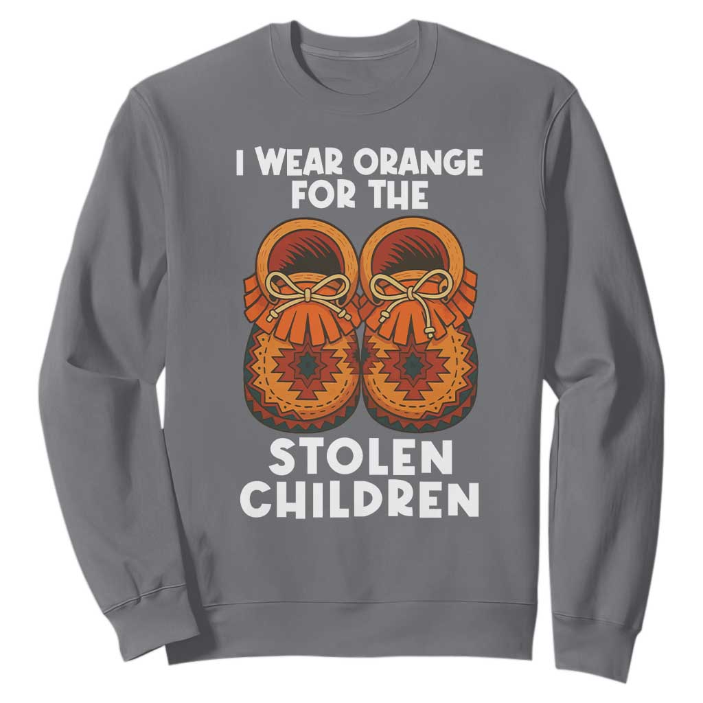 I Wear Orange For Every Stolen American Native Child Sweatshirt Orange Day TS10 Charcoal Print Your Wear