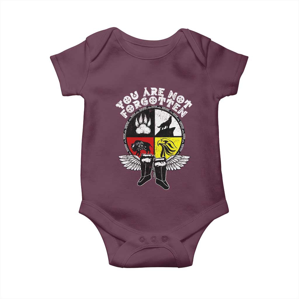 Native American Indian Baby Onesie You Are Not Forgotten TS10 Maroon Print Your Wear
