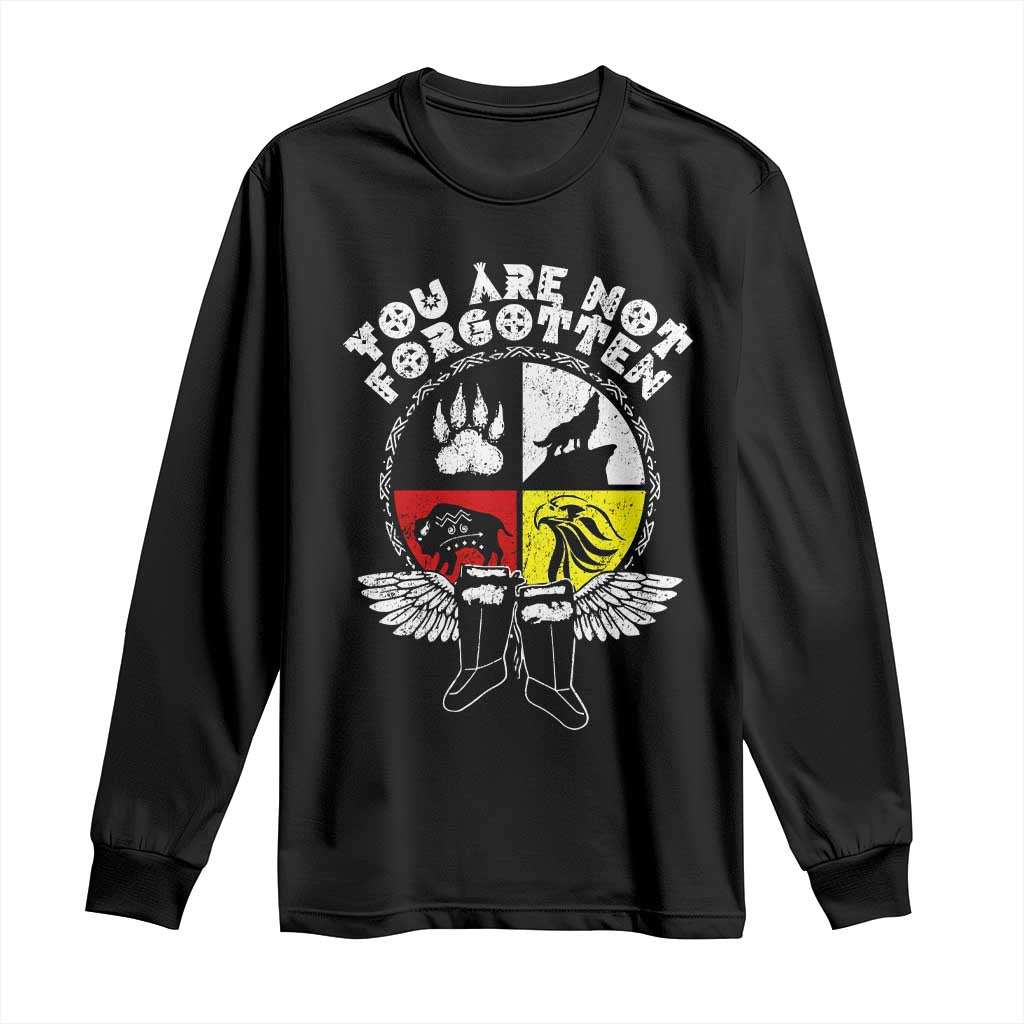 Native American Indian Long Sleeve Shirt You Are Not Forgotten TS10 Black Print Your Wear