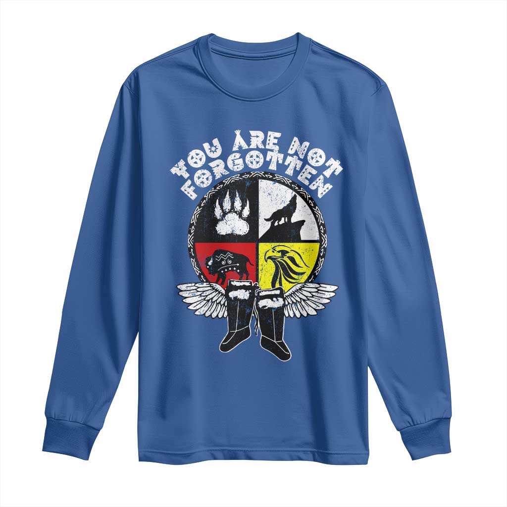 Native American Indian Long Sleeve Shirt You Are Not Forgotten TS10 Royal Blue Print Your Wear