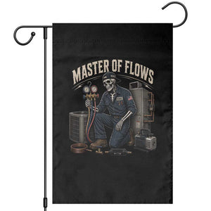 HVAC Tech Skeleton Mechanic Garden Flag Master Of Flows Vintage Distressed Graphic TS10 Black Print Your Wear