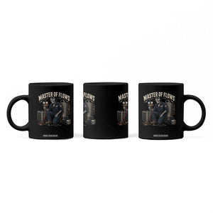 HVAC Tech Skeleton Mechanic Coffee Mug Master Of Flows Vintage Distressed Graphic TS10 Print Your Wear