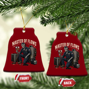HVAC Tech Skeleton Mechanic Ceramic Ornament Master Of Flows Vintage Distressed Graphic TS10 Print Your Wear